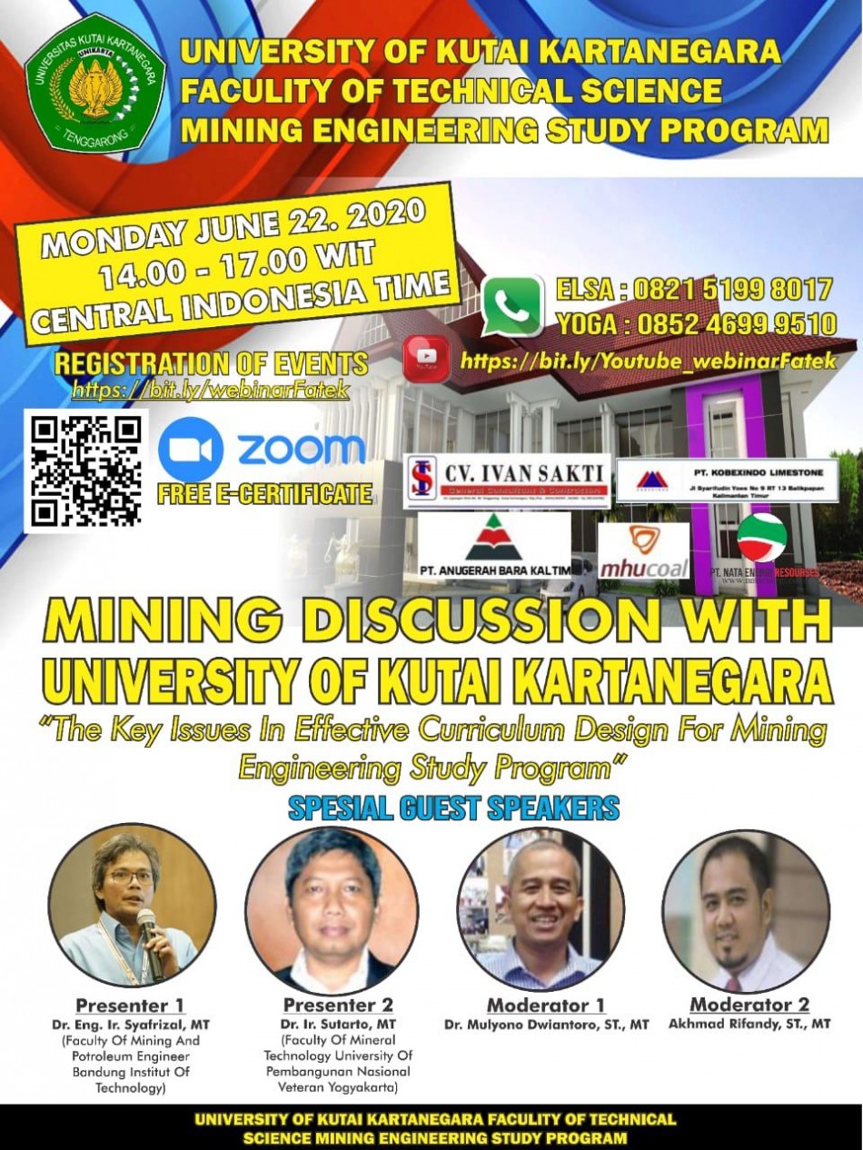 Dekan FTM menjadi narasumber pada webinar Fakultas Teknik Universitas Kutai Katanegara