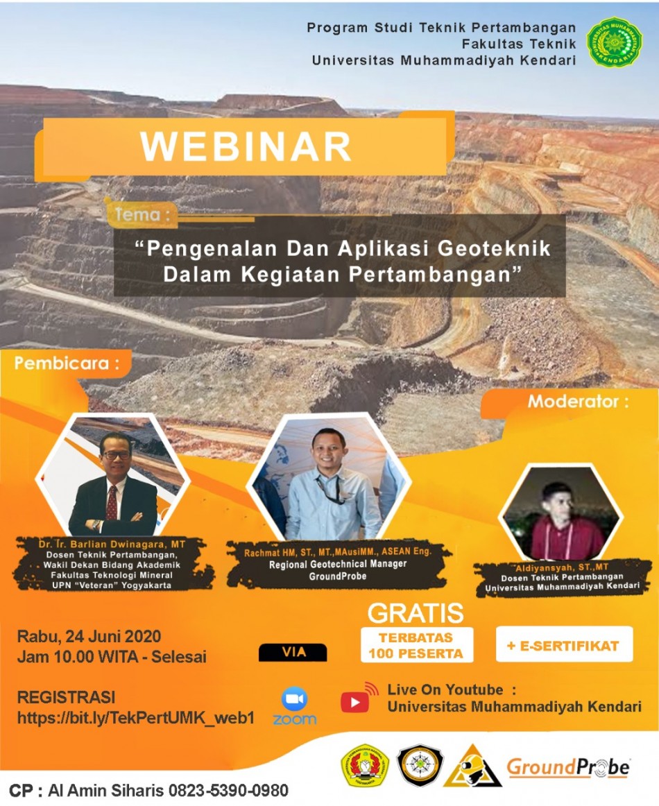 Dosen FTM menjadi pembicara pada webinar Geoteknik 