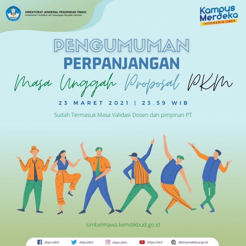 Perpanjangan Masa Unggah Proposal PKM 2021