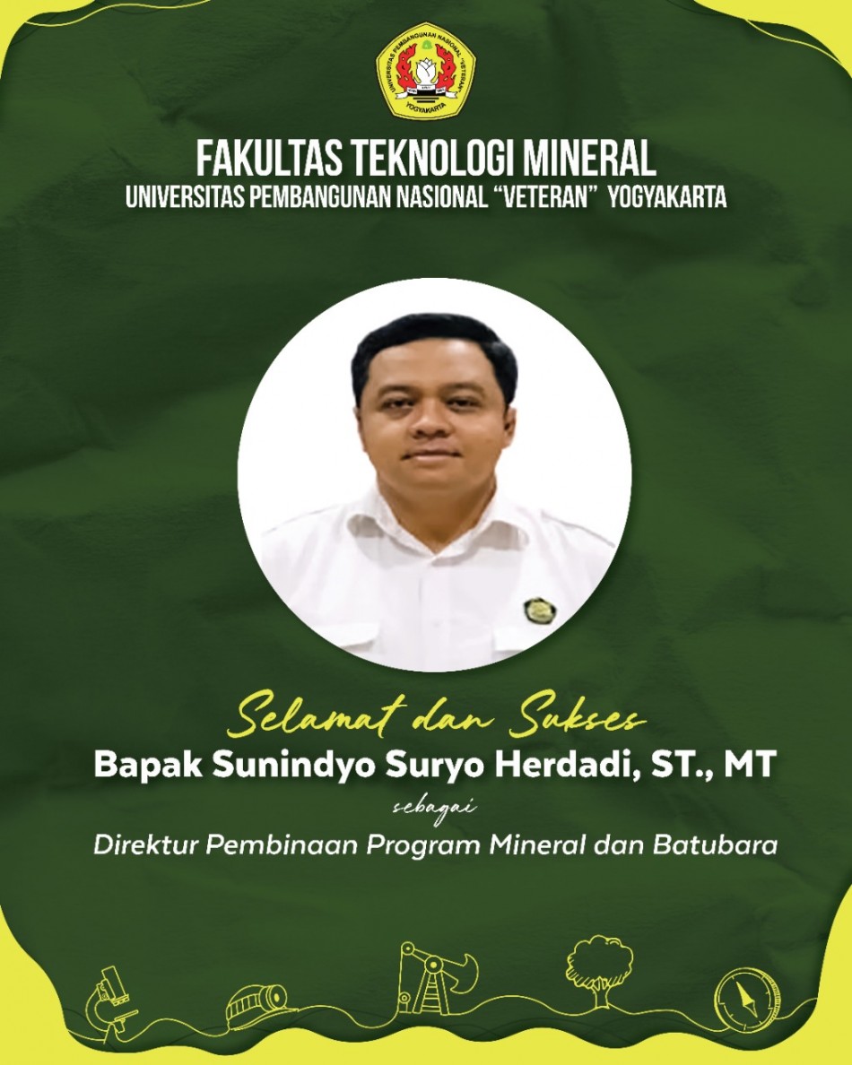 Selamat dan Sukses kepada Bapak Sunindyo Suryo Herdadi, ST., MT