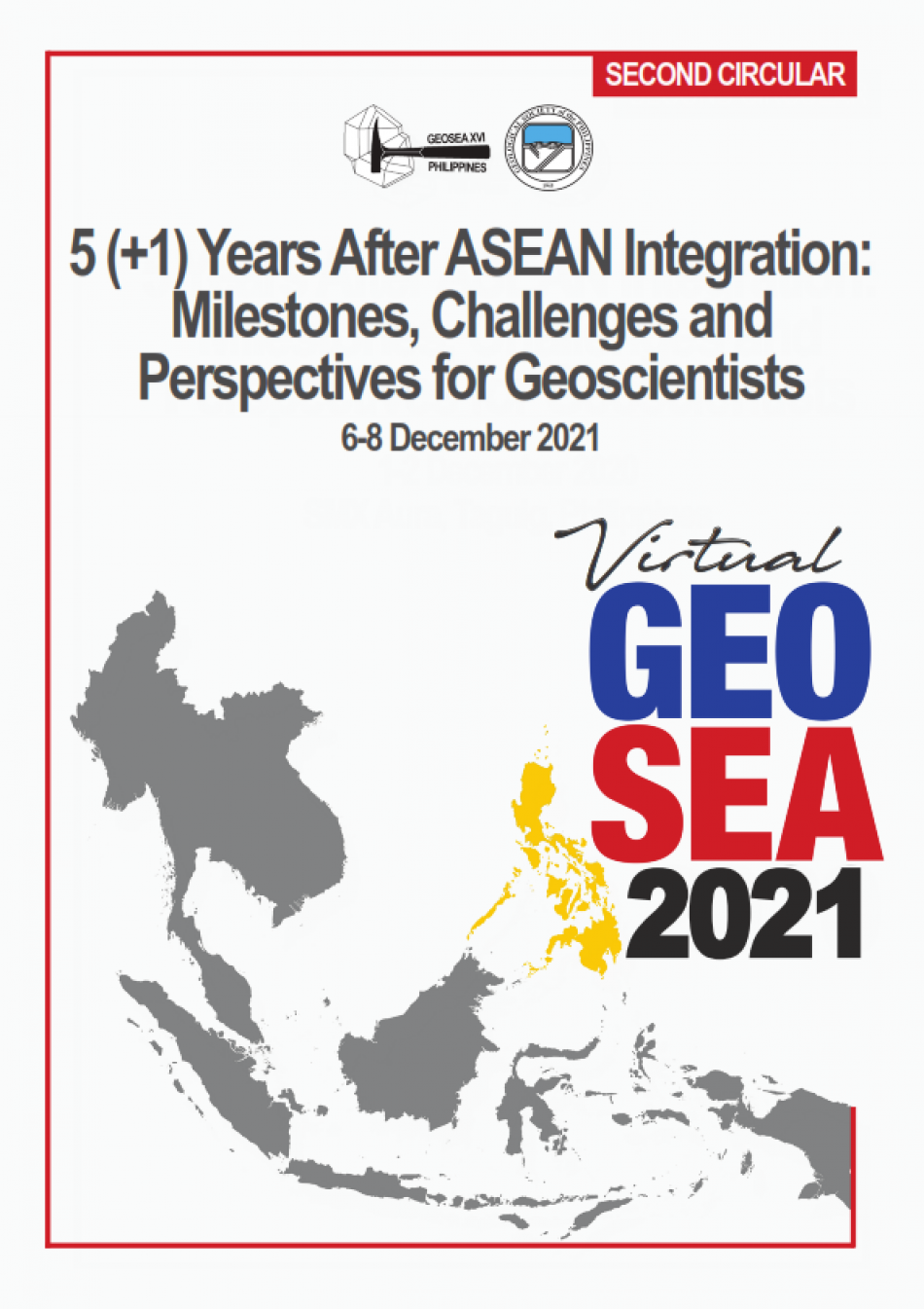 Call for Abstracts “16th Regional Geoscience Congress of Southeast Asia (GEOSEA XVI)” on December 6 to 8, 2021
