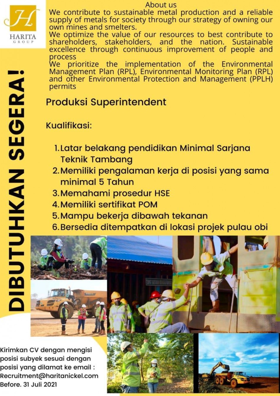 Lowongan Kerja Harita Group