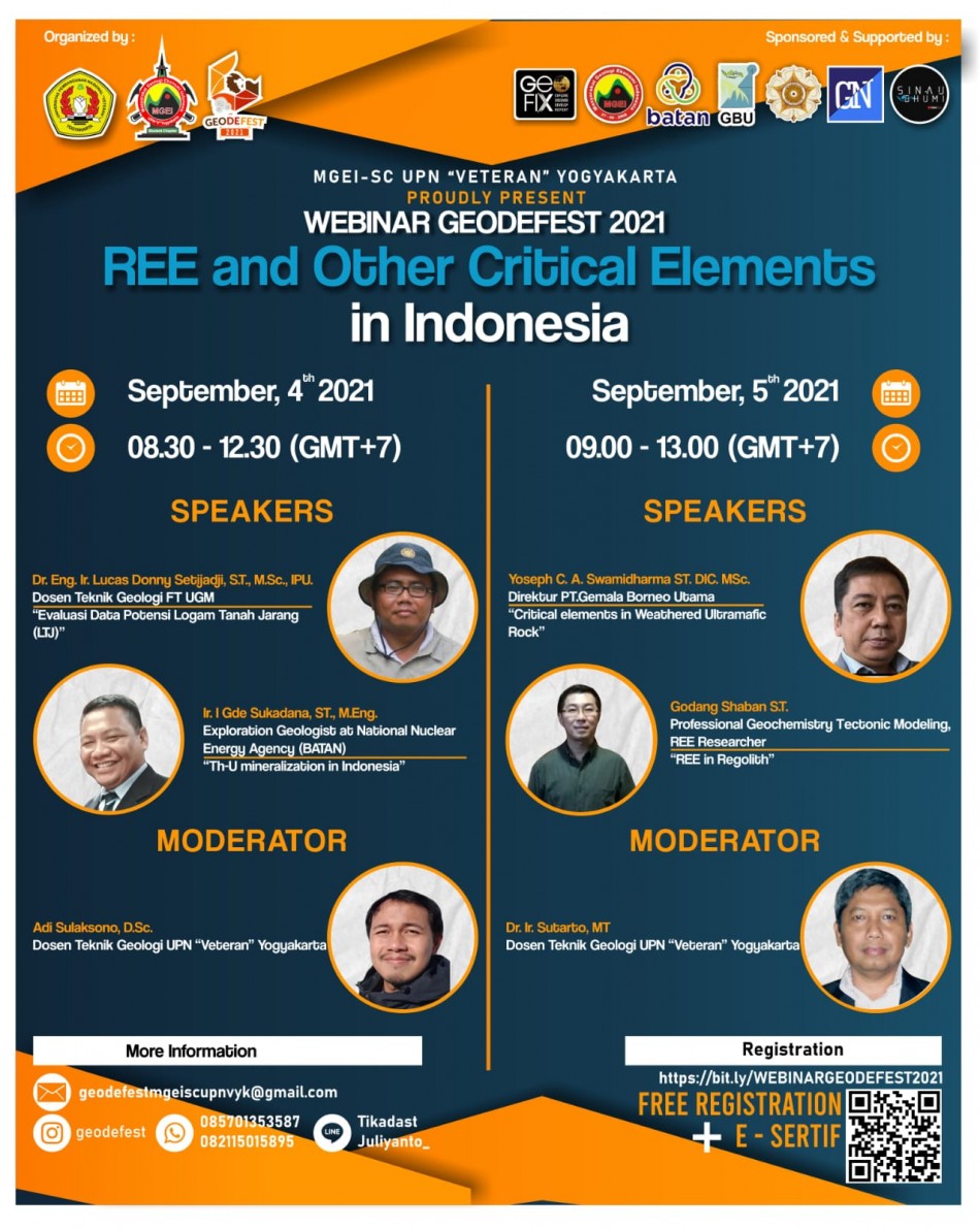 WEBINAR GEODEFEST 2021 "REE and Other Critical Elements in Indonesia"