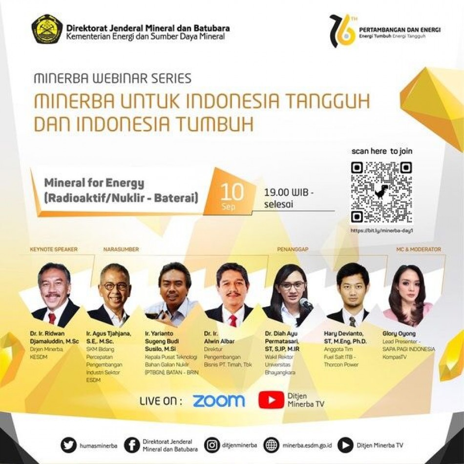 MINERBA WEBINAR SERIES: MINERBA UNTUK INDONESIA TANGGUH DAN INDONESIA TUMBUH