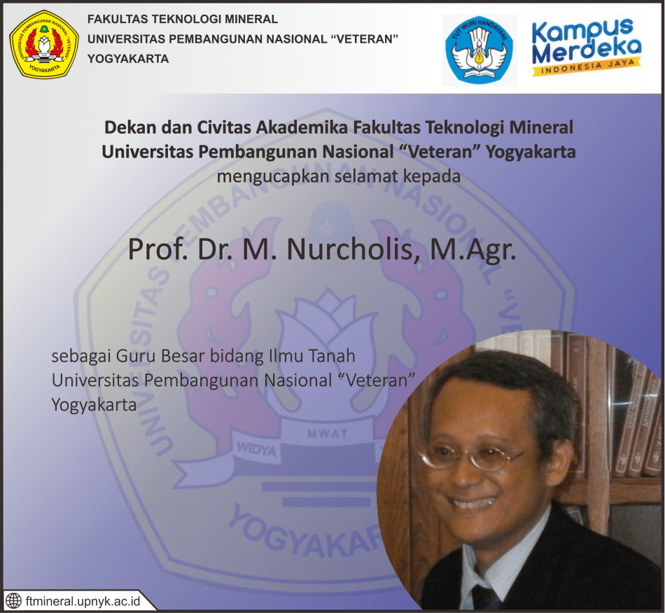 Prof M Nurcholis sebagai Guru Besar Ilmu Tanah