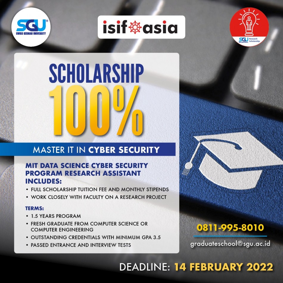 Beasiswa 100 % Master IT di Swiss German University (SGU)