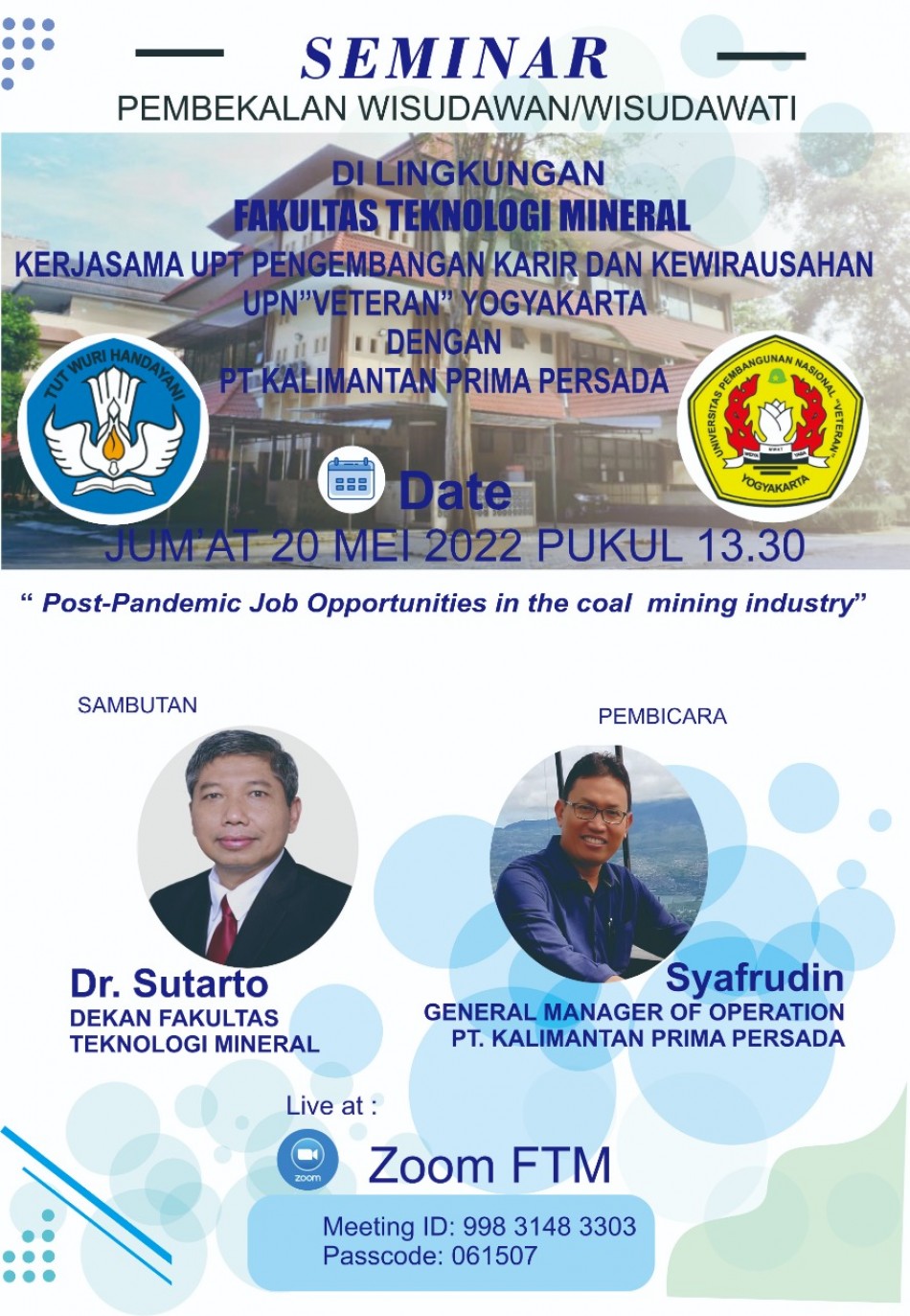Seminar Pembekalan Wisudawan/Wisudawati Di Lingkungan Fakultas Teknologi Mineral