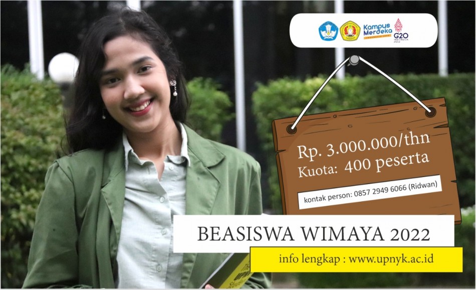 UPNVY BUKA KESEMPATAN BEASISWA WIMAYA BAGI 400 MAHASISWA